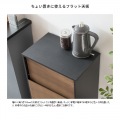 キャスターダストボックス プッシュ扉 45L 幅45 高さ90 木目柄 DB-F1100 ブラウン 宮武製作所 | キャスター付き 写真10