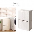 ラック チェスト ランドリー 2段式 ラタン 軽量 幅50 高さ80 RB-500 アイボリー 宮武製作所 | 大容量 写真10