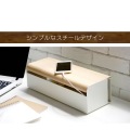 コードボックス 木目柄 幅38 高さ11 CB-700M ナチュラル 宮武製作所 | 収納 デスク リビング 6口コンセント 写真10