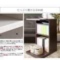 サイドテーブル ソファサイドテーブル 木目柄 幅30 高さ55 ST-550 宮武製作所 | リビング キャスター 2口コンセント 写真10