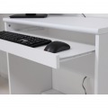 ワークデスク コンセント付き キーボードスライダー付き 卓上コンセント  幅80cm テレワーク テーブルタップ収納 足元スッキリ 足置き フットレスト ホワイト 写真10