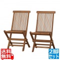 チークチェア2脚組 折りたたみ式 写真1