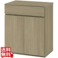 キャビネット 幅60cm 高72cm グレー 扉付 引出付き リビング サイドボード ナチュリカ 写真1
