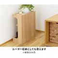 サイドテーブル 白井産業 ナイトテーブル ベッドサイド スリム 寝室 収納 中棚付き 幅40cm 高さ50cm 木目柄 ダークブラウン チルフィル 写真10