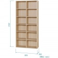フリーラック シェルフ 白井産業 本棚 整理棚 一人暮らし ナチュラルブラウン木目柄 ベーシックデザイン 幅83.5×奥行29.2×高さ179.7cm  FUL-1885NA フルニコ 写真10