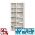 フリーラック シェルフ 本棚 整理棚 同シリーズで組み合わせ自由自在 たっぷり収納 ワイドサイズ ホワイト 白木目 写真1