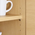 ゴミ箱上ラック 食器棚 幅38cm 高さ181cm ナチュラルブラウン キッチン 収納 シンプル キッチン収納 ベアルモ 写真10