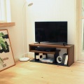 テレビ台 白井産業 32V型対応 テレビボード ローボード 収納 リビング コンパクト 一人暮らし 幅90cm 高さ約38cm モダン ダークブラウン ヴォルデバ  写真10