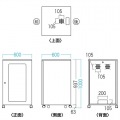 サンワサプライ 19インチマウントボックス(H1000・19U) HUB、ルーター、HDD、NAS等をコンパクトに収納 CP-103【大型商品の為時間指定不可】 写真10