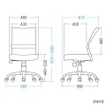 メッシュOAチェアブルー 写真10