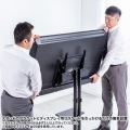34?55型対応ロータイプディスプレイスタンド(ブラック) 写真10