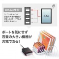 USB充電器(6ポート・合計12A・ブラック) 写真10