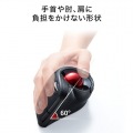 ワイヤレストラックボール Bluetooth チルトホイール マルチペアリング エルゴノミクス形状 手首が楽 5ボタン カウント切り替え 静音 Win/Mac対応 MA-BTTB179BK 写真10