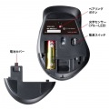 静音Bluetoothマウス(サイドホイール付き・5ボタン・レッド) 写真10