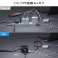 PD67W USB-C×3GaN窒化ガリウム 充電機能付き3個口タップ 写真10
