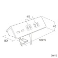USB充電ポート付き便利タップ(クランプ固定式)ブラック色 写真10