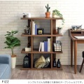Fizz(フィズ)シェルフ(ミドルタイプ90cm幅) デザインシェルフ 棚 ラック オープンラック ディスプレイラック リビング収納 ブラウン FZ120-90BR 写真10