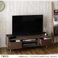 TWICE(トワイス) テレビ台 ローボード(幅120cm) テレビボード 収納 リビング収納 40型 40V 幅120cm コンパクト 天然木 おしゃれ ブラウン TW37-120L-BR 写真10