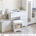 フォーフル ANRI(アンリ) ドレッサー80cm幅 ホワイト AN70-80D-WH ドレッサー デスク 兼用 ドレッサーデスク コンパクト メイク 椅子付き 可愛い おしゃれ 写真10