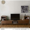 TWICE(トワイス) テレビ台 ローボード(幅150cm) テレビボード 収納 扉 リビング収納 50型 50V 幅150 天然木 ブラウン TW37-150L-BR 写真10