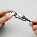4in1 USBケーブル/USB-A+USB-C/Micro-B+USB-C/USB Power Delivery対応/1.0m/ブラック 写真11