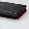 OPPO Reno7 A(OPG04)/レザーケース/手帳型/ステッチ/耐衝撃/磁石付き/ブラック 写真11