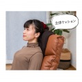 クラシックスタイルの座椅子 ハイバック リクライニング 首が楽  ヘッドレスト14段 バックレストレバー式14段  ブラック 写真11