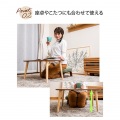 正座椅子 天然木 高さ17cm あぐら 座面傾斜 美姿勢 背筋が伸びる 軽い コンパクト おしゃれ ファブリック オリーブ 写真10