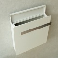 壁掛けポスト 鍵付き ひねりタイプ錠 スリット窓付き ステンレス 上蓋付き 錆びにくい 【Casto(カスト)】(グレージュ) 写真11