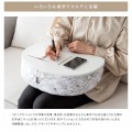 テーブルクッション ホワイトバード  幅45cm CN-D100 宮武製作所 | 軽量 ビーズクッション 写真11