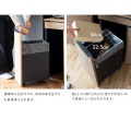 ダストボックス 分別ドロワー 45L 木目調 NotT DB-F2200 ホワイト 宮武製作所 | キャスター付き 写真11