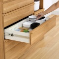 キッチンカウンター レンジ台 食器棚 白井産業 幅120cm 高さ90cm 引出4段 コンセント付 メラミン天板 キッチン 家電 収納 コモピア CMA-9012SLNA 写真11