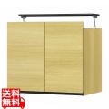 壁面収納 上置き P2L-1860D DHA DHB DESK NA用 幅60cm 高さ55cm ナチュラルブラウン 天井突っ張り 耐震機能付き ソフトクローズ扉 ポルターレリビング2