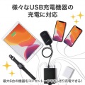 USB充電器(6ポート・合計12A・ブラック) 写真11