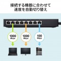 ギガビット対応 タップ型スイッチングハブ(8ポート・マグネット付き) 写真11