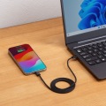 USB Type-Cシリコンメッシュケーブル(PD60W・1m・ブラック) 写真11
