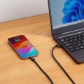 USB Type-Cシリコンメッシュケーブル(PD60W・2m・ブラック) 写真11