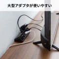 クランプ固定式タップ(AC4個口＋USB-C×3＋USB-A×1・PD65W・ブラック) 写真11