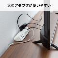 クランプ固定式タップ(AC4個口+USB-C×3+USB-A×1・PD65W・ホワイト) 写真11