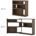 Like(ライク) ラック(ロータイプ/幅90cm) シェルフ デザインシェルフ 棚 伸縮 伸縮棚 ディスプレイ 収納 リビング収納 幅90cm 幅160cm ブラウン LK90-90SSR-LBR 写真11