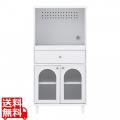 KAURA(カウラ)レンジボード レンジボード レンジ台 キッチンキャビネット 幅60 高さ120 スライド 収納 引出し収納 ホワイト KA120-60L-WH 写真1