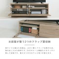 RURUS(ルルス)ローボード(100cm幅) テレビ台 テレビボード ローボード 幅100 コンパクト おしゃれ シンプル テレビ収納 扉付き グレーナチュラル RUR35-100L-GN 写真11