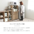 RURUS(ルルス)レンジボード(60cm幅) レンジボード レンジ台 キッチンキャビネット レンジラック 幅60 高さ120 スライド 収納 グレーナチュラル RUR120-60L-GN 写真11