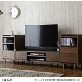 TWICE(トワイス) テレビ台 ローボード(幅120cm) テレビボード 収納 リビング収納 40型 40V 幅120cm コンパクト 天然木 おしゃれ ブラウン TW37-120L-BR 写真11
