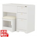 フォーフル ANRI(アンリ) ドレッサー80cm幅 ホワイト AN70-80D-WH ドレッサー デスク 兼用 ドレッサーデスク コンパクト メイク 椅子付き 可愛い おしゃれ 写真1