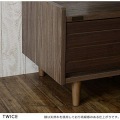 TWICE(トワイス) テレビ台 ローボード(幅150cm) テレビボード 収納 扉 リビング収納 50型 50V 幅150 天然木 ブラウン TW37-150L-BR 写真11