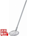 TS 18-8 パイプ柄丸型給食用すくい網短柄 24cm 2.5メッシュ 写真1
