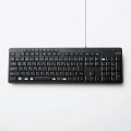 キーボード 有線 USB接続 静音 抗菌 ブラック 写真12