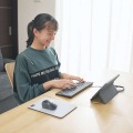 キーボード 有線 USB タイプC パンタグラフ コンパクト テンキー付き Chromebook WWCB認証 抗菌 ブラック 写真12
