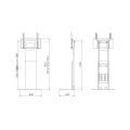 壁寄せ デジタルサイネージスタンド ブラック 43?65インチ 耐荷重45kg DS-W45B | 高さ調節 壁寄せスタンド SDS エスディエス 写真12